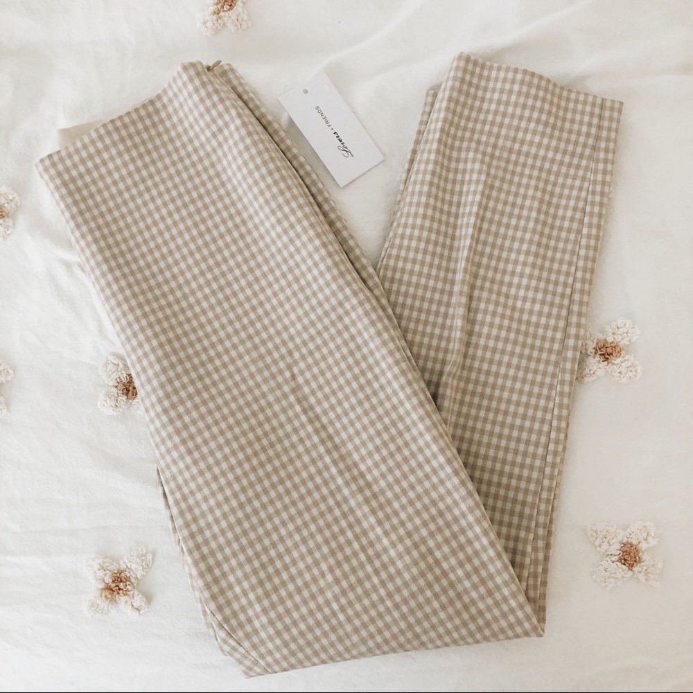 Lovers & Friends Gingham High Rise Trouser